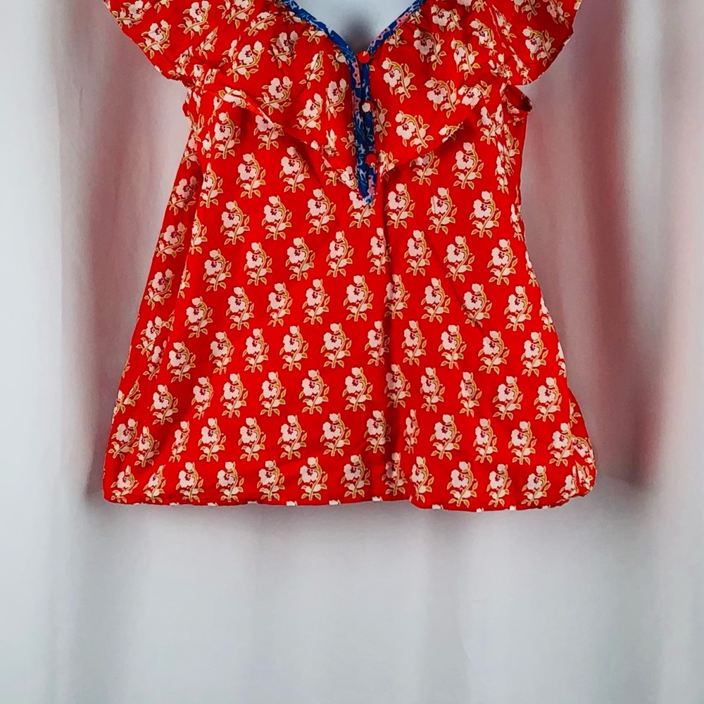 J.Crew Cotton ruffle neckline sleeveless NWT top S - Picture 13 of 14